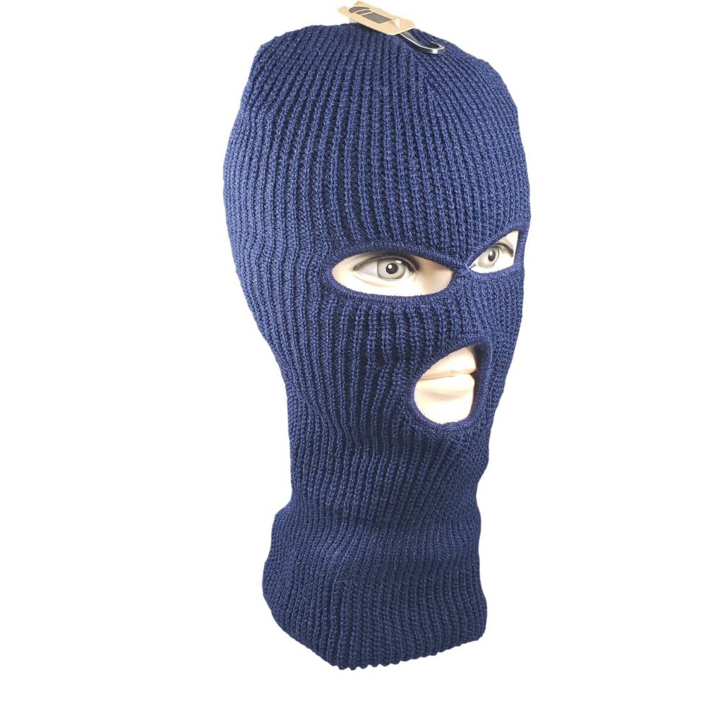 Winter Clearance Sale 2 FOR $15.00 Navy 3 Hole Winter Ski Face Mask